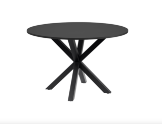 Eettafel – Ø 120 cm – Zwart, Kave Home, Argo